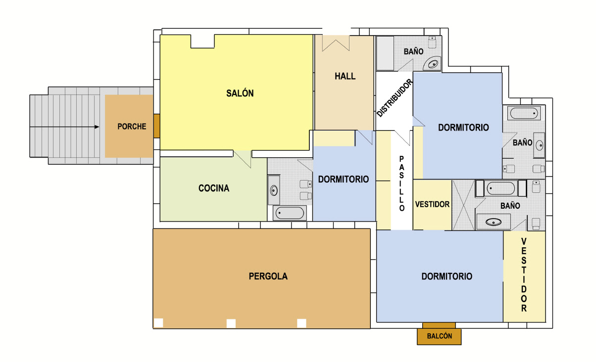 PLANO Y DISTRIBUCIÓN DE VIVIENDA